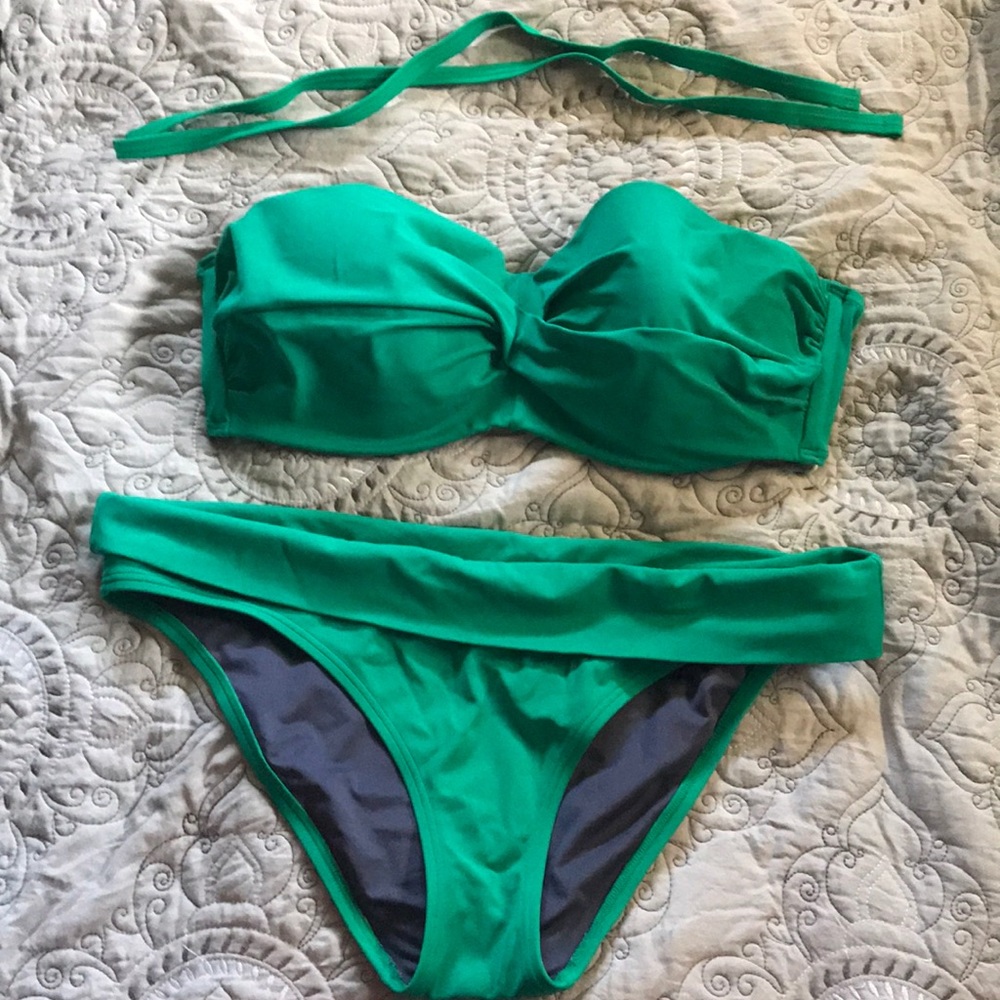 Victoria's Secret Emerald Green Bandeau Bikini Set